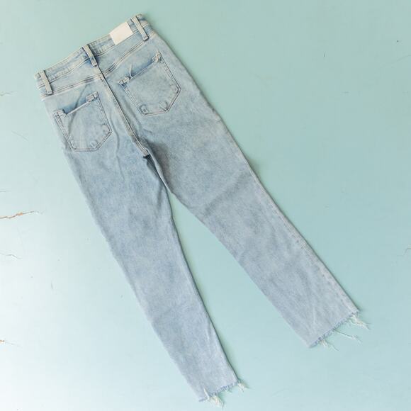 Paige x Anthropologie Cindy High-Rise Straight-Leg Light Wash Jeans Size 28 - Picture 10 of 10